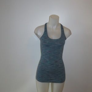 LULULEMON GREEN/PURPLE STRIPED ACTIVE TANK 4